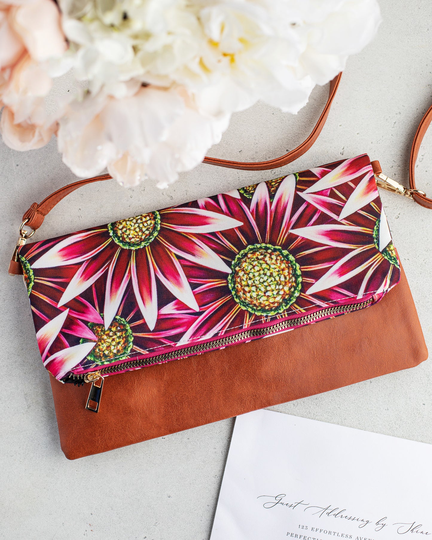 Clutch Bag with Removable Crossbody Strap