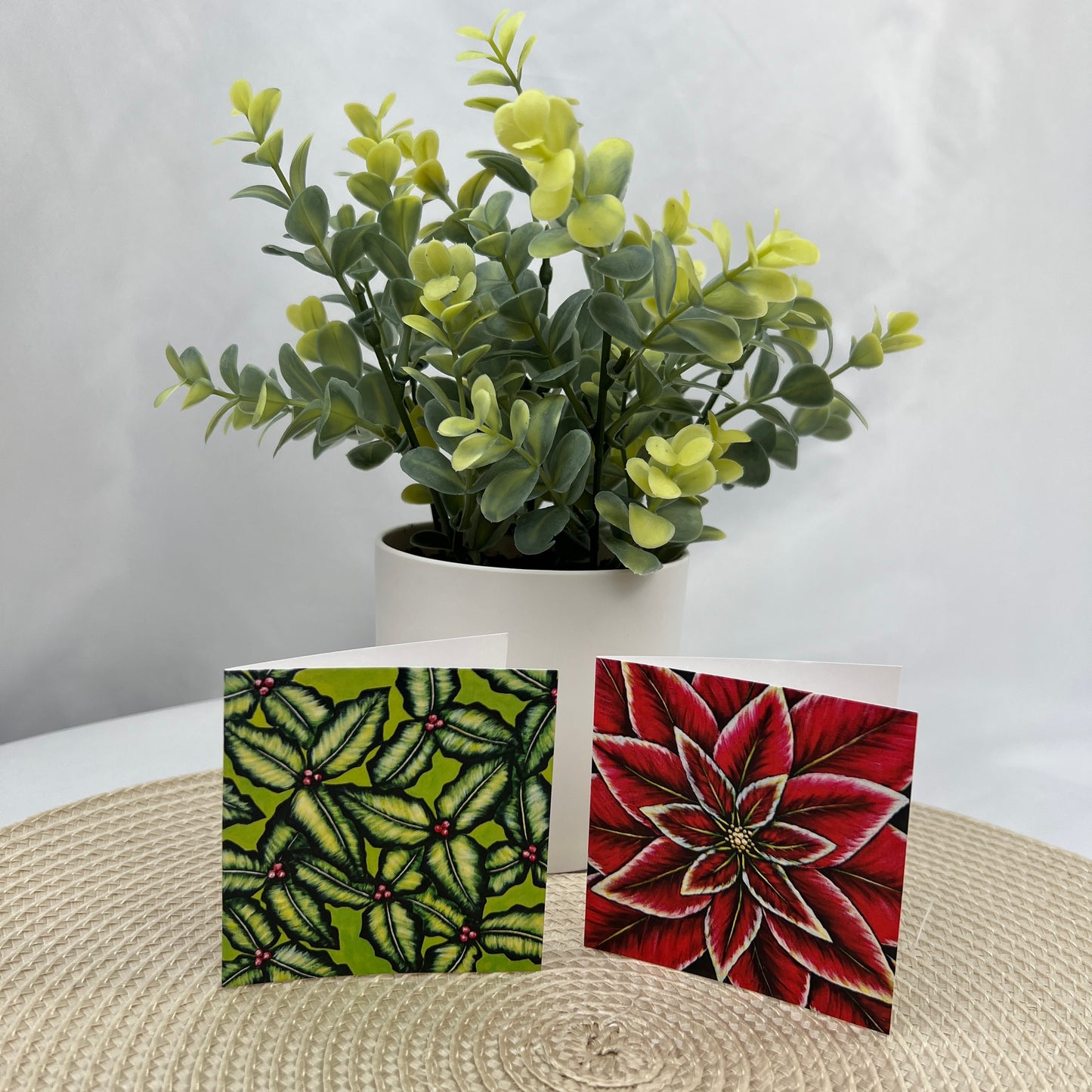 Blank Floral Mini Cards